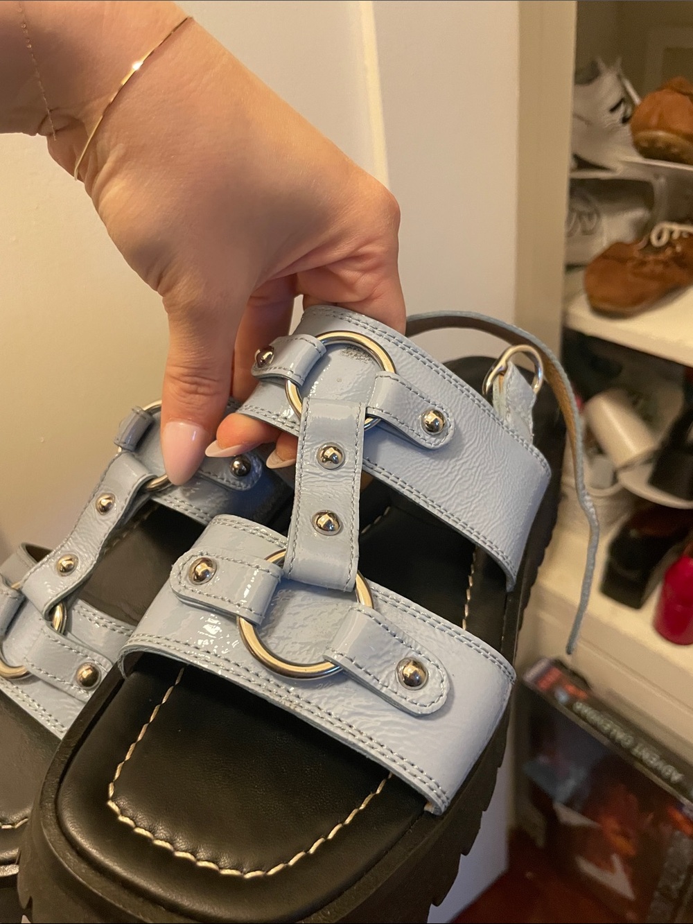 Atlas Sandal Sky Blue Platform Sandals - Picture 9 of 11